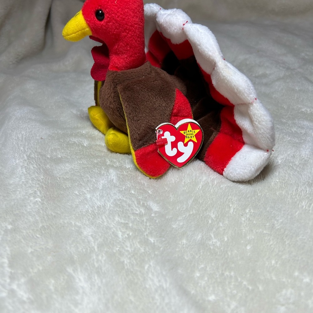 Vintage TY Turkey Beanie Baby Gobbles - Picture 3 of 4